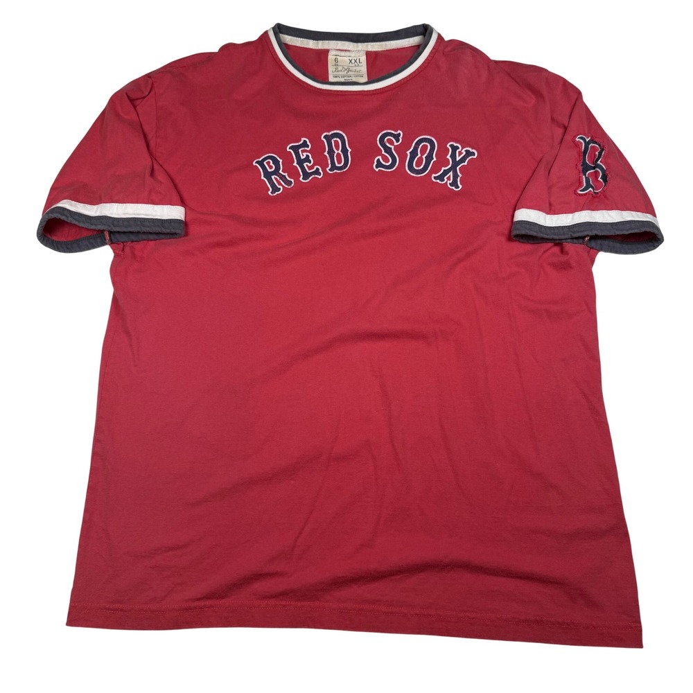Red Jacket Boston Red Sox Shirt XXL 2XL Red Ringer Vintage Style Embroidered⁠